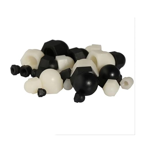 10-50pcs DIN1587 M3 M4 M5 M6 M8 M10 White Or Black Cap Nuts Decorative Cover Semicircle Acorn Nut OSBCMZGE(White,M3 50pcs) von OSBCMZGE