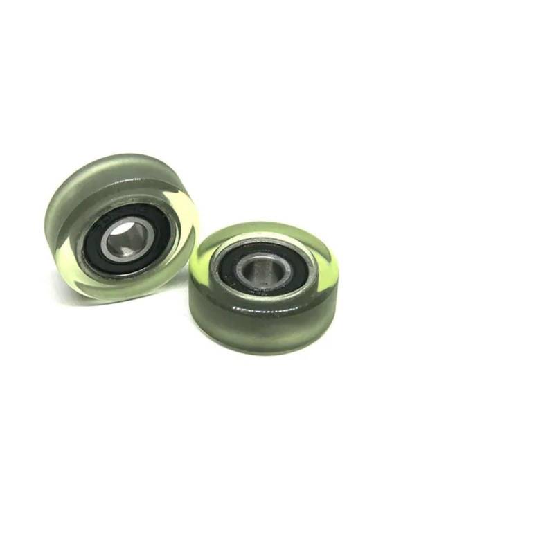 1pcs 5x19x7 Small Pulley Wheel PU60519-7 19mm Diameter PU Coated Roller with 605 Bearing 5 * 19 * 7 Bearing OSBCMZGE(PU62416-5 4x16x5mm) von OSBCMZGE