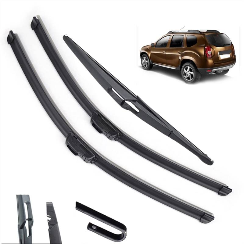 Autowischer Für Dacia Für Renault Für Duster MK1 2009–2013 Scheibenwischer Vorne Und Hinten Wischerblätter Set Kit Windschutzscheibe Windschutzscheibe 20 "+ 20" + 12 " von OSCCAR