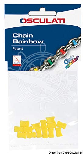 Osculati 01.500.08RO Chain Rainbow Kettenmarkierung, Rot, Größe 8 von OSCULATI