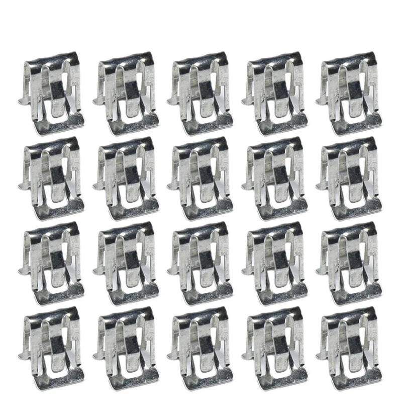 OSERRIR [Replacement] 25Pcs Metall Verschluss Clips Armaturenbrett Seite Panel Audio Clips 1/2X5/8 Auto Retainer Moulding Trim Zubehör Auto Verschluss Clips von OSERRIR