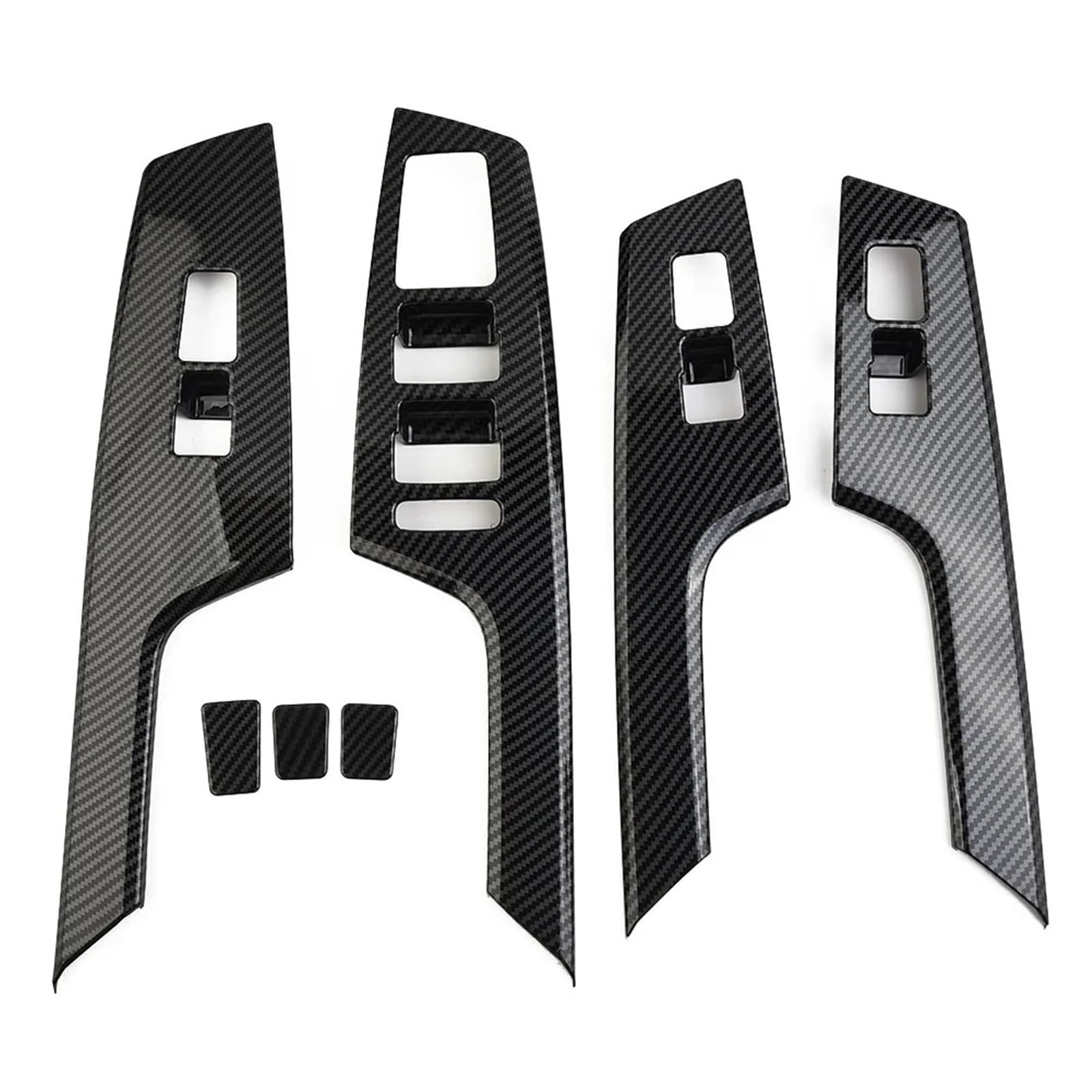 OSERRIR [Replacement] Trim Griff Schüssel Abdeckung 7Pcs ABS Schwarz Carbon Faser Stil Tür Teile for Kia for EV6 2021 for up Ersatz von OSERRIR