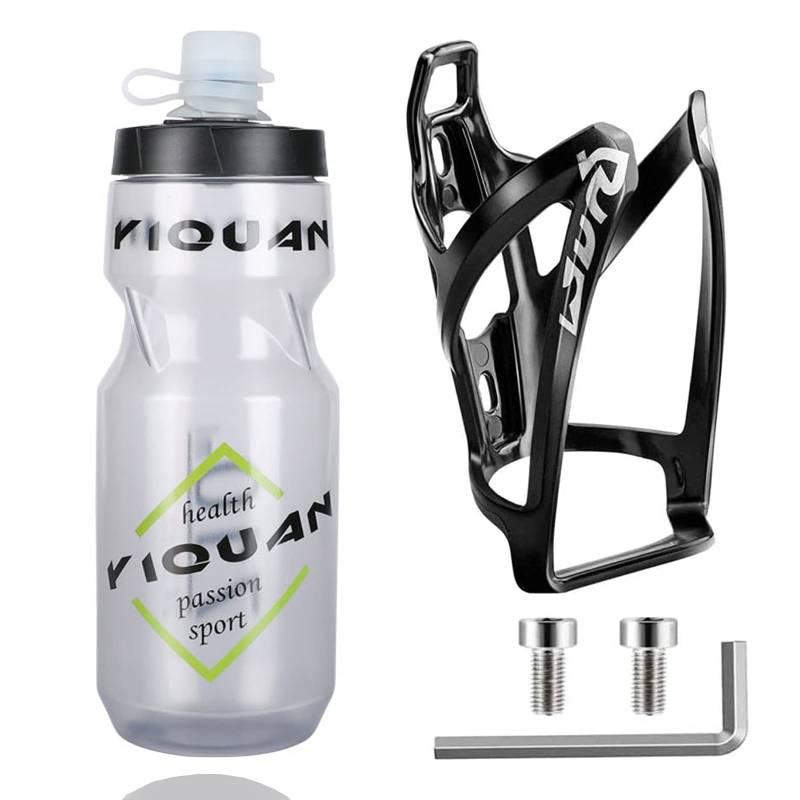 OSIGEI Fahrrad Flaschenhalter mi 24 oz fahrradflasche, Premium BPA Freie Sportflasche, Fahrrad Trinkflaschen Set Leichter Fahrrad Flaschenhalter für Rennrad, Mountainbike. Unverzichtbar zum Reiten von OSIGEI