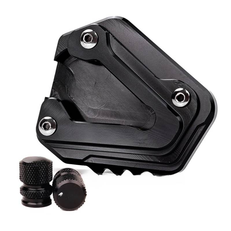 Motorrad Kickstand Fuß Seitenständer Für CFMOTO 450MT MT450 2024 2025 Motorräder Zubehör Seite Stehen Fuß Vergrößerungs Pad Ständer Verlängerung CF 450 MT Ventil Kappen von OSNFTXPED