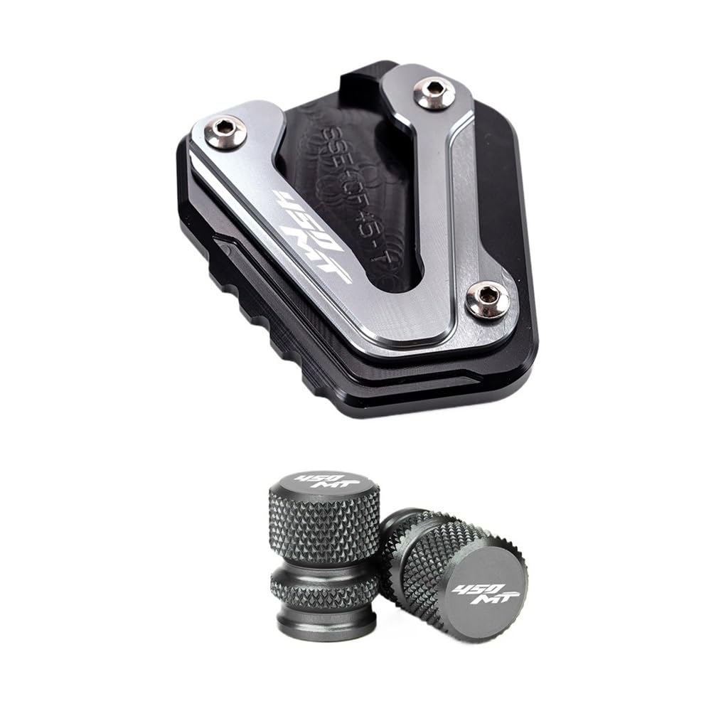 Motorrad Kickstand Fuß Seitenständer Für CFMOTO 450MT MT450 CF 2024 2025 Motorräder Zubehör Ventil Kappen Seite Stehen Fuß Enlarger Pad Ständer Verlängerung 450 M von OSNFTXPED