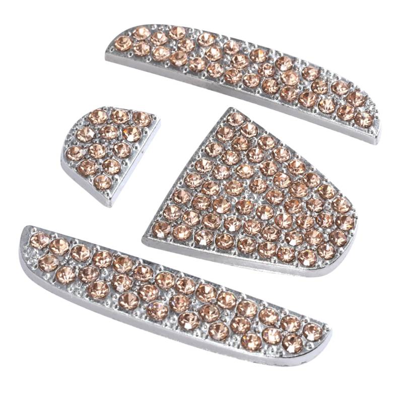 1 Satz Diamant-auto-logo Strass Bling Autoaufkleber Lenkraddekorationsaufkleber Bausatz Quad Lenkrad Liefert Multi Auto-lenkrad-label Bling-aufkleber Für Das Auto Zinklegierung OSOLADY von OSOLADY