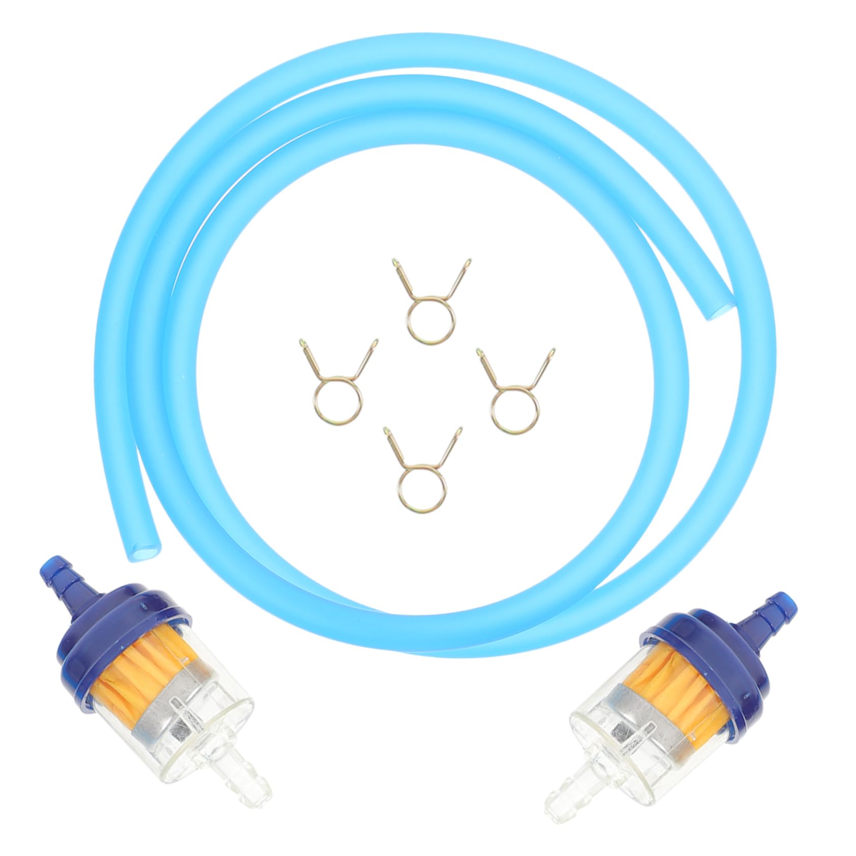 OSOLADY 1 Satz -Ölleitung ATV-Kraftstofffilter mit Leitung universeller Kraftstofffilter Benzin-Kraftstoffleitungsfilter -Kraftstoffleitungsfilter Edelstahlschnalle Blue von OSOLADY