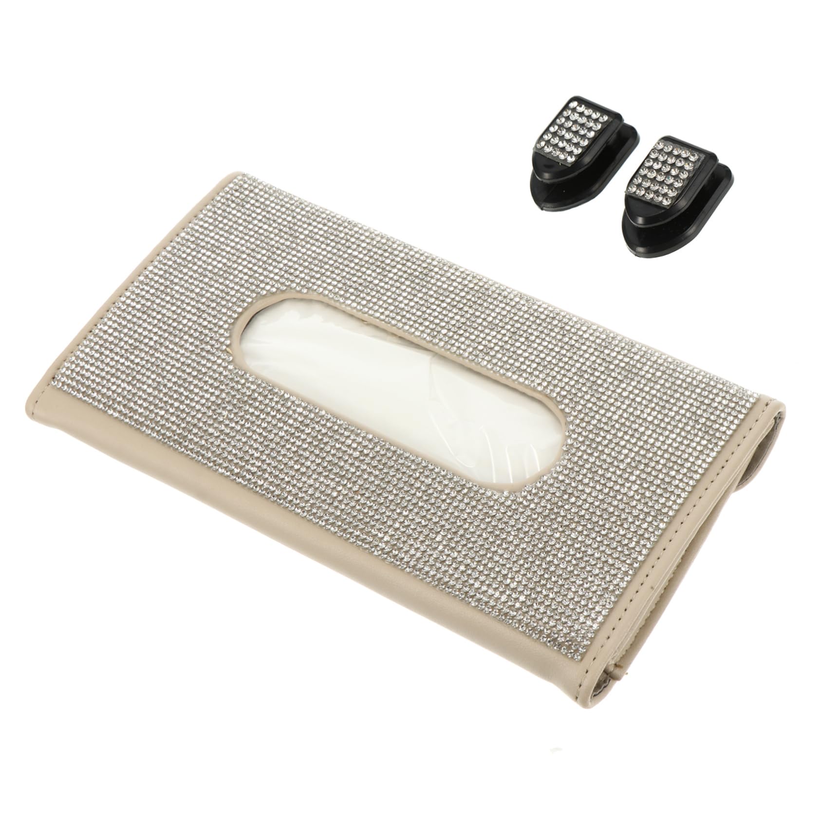 OSOLADY 1 Stück Fahrzeuggewebekasten Dekorative Auto Visier Serviettenkoffer Pailletten Tissue Box von OSOLADY