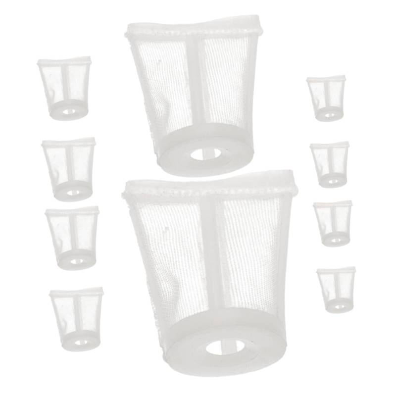 OSOLADY 10St Spritzpistolenfilter Farbfilter 120-Mesh-Farbspritzfilter Teile für Farbspritzgeräte Farbspritzgerät-Netzfilter Farbspritzgitter Siebfilter für Farbspritzgeräte Plastik Weiß von OSOLADY