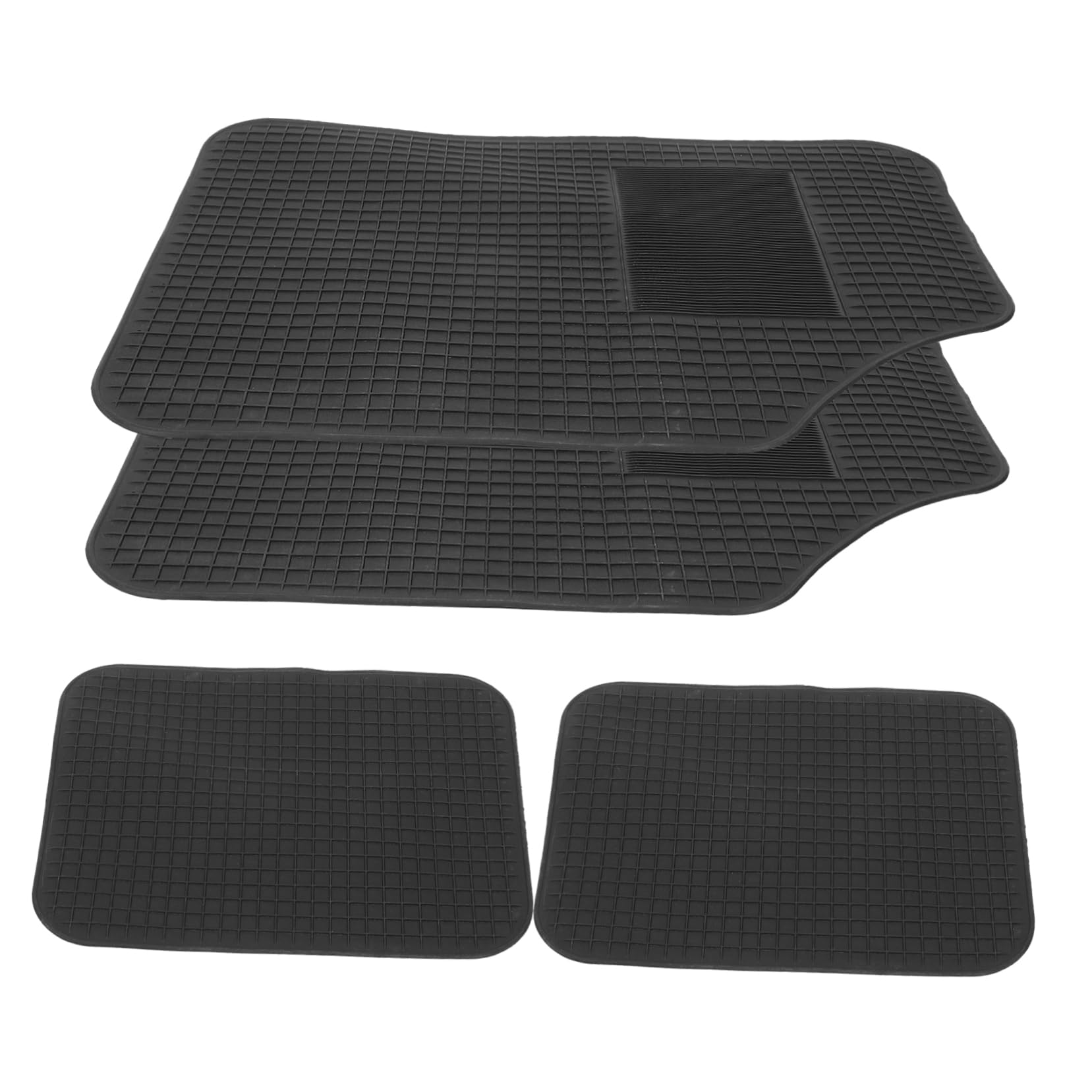 OSOLADY 2 Sätze Auto bodenmatte Auto zubehör Auto zübehör autoteppich autozubehör Sitzbodenmatte Fußmatten Fahrzeug Fußmatte große Bodenmatte Autositz-Bodenmatte Auto-Fußmatte PVC Black von OSOLADY