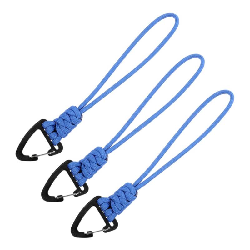 OSOLADY 3st Auto Schlüsselanhänger Schlüsselband Gegen Verlust Geflochtenes Schlüsselband Mit Karabiner Kordelzug Mit Karabiner Karabinerleine Gewebtes Karabinerband Blue ，pp， von OSOLADY