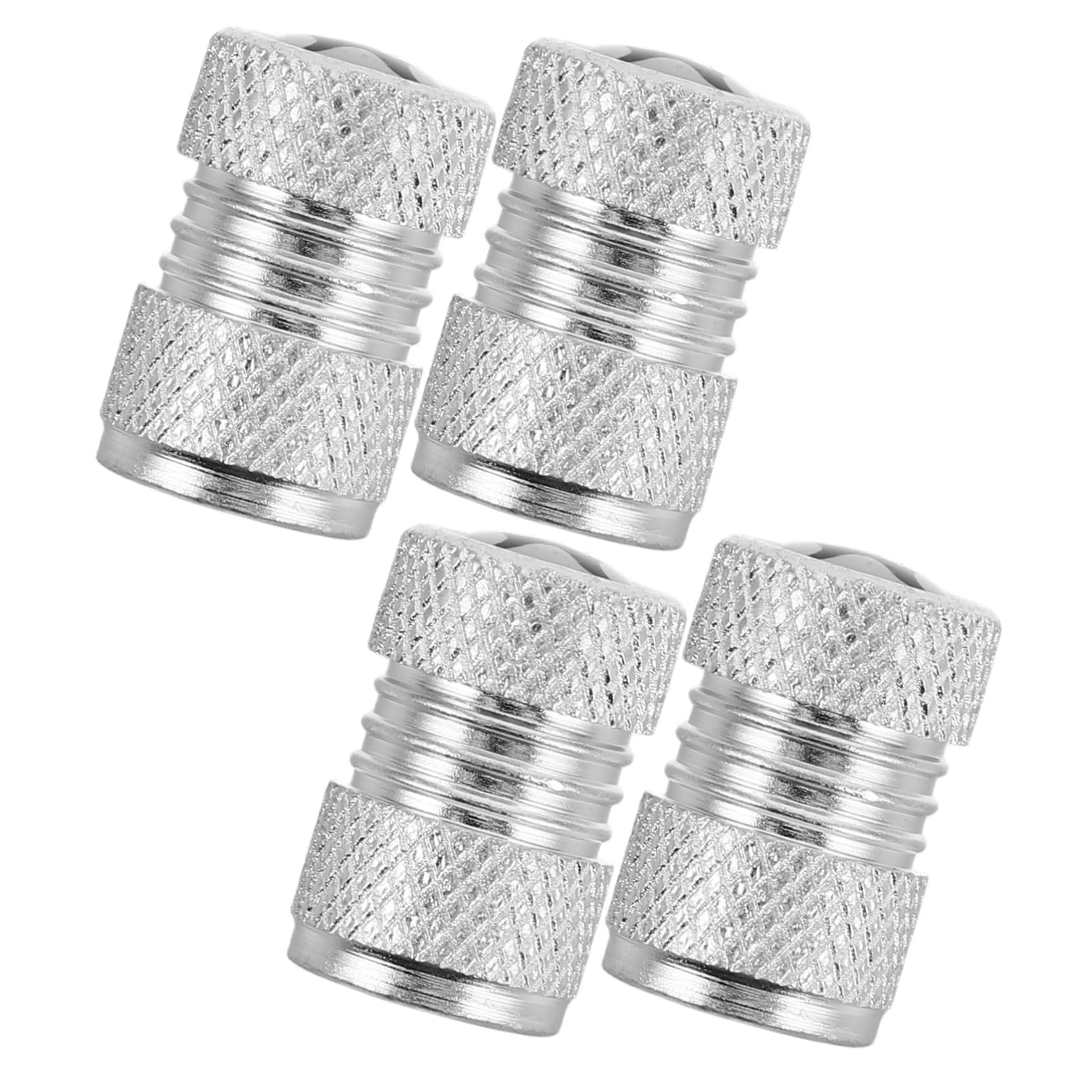 OSOLADY 4pcs Auto Reifenventilkappe Motorzubehör Automobilzubehör Automatisches Ventil Ventilschaftabdeckung Schaftventilkappen Ventilstammkappen LKW-Accessoires Für Männer Silver Metall von OSOLADY