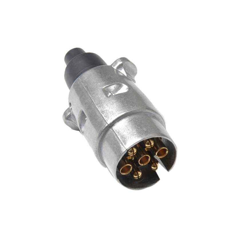 OSOLADY 7 Stecker Für Anhängerkupplung Zubehör Für LKW Anhängerstecker Schwarzer Draht Anhänger-LKW-zubehör Anschlussstecker Für Anhänger-LKW Anhängerzubehör Silver von OSOLADY