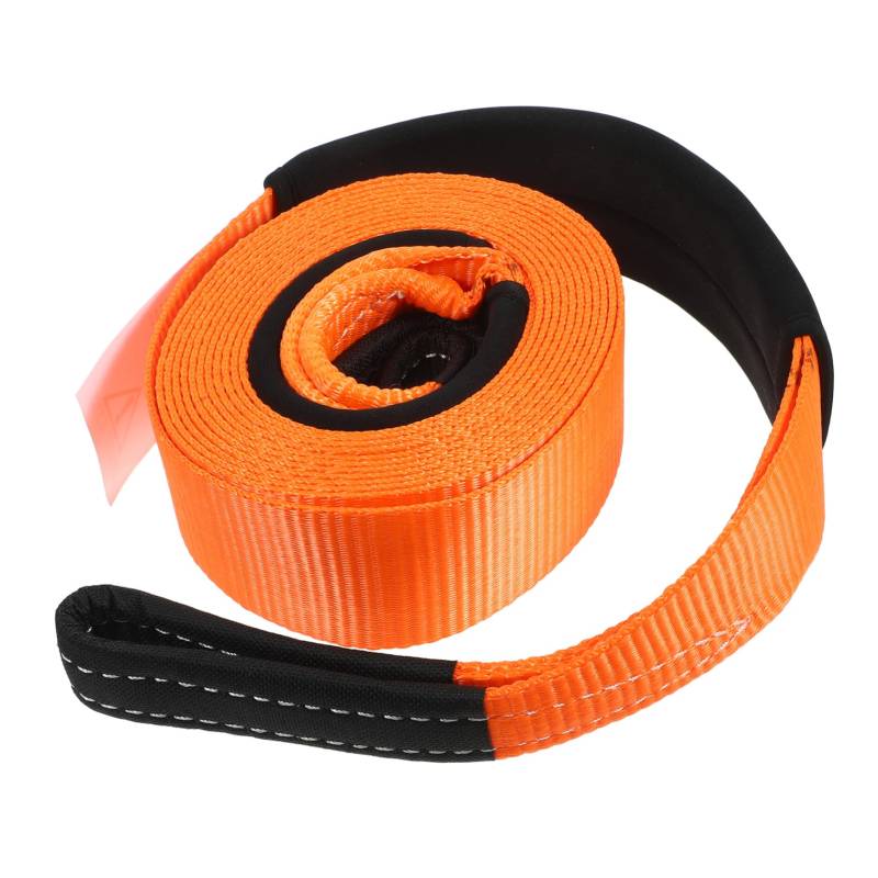 OSOLADY Abschleppseil Auto Anhängerseil Auto Anhängeseil Abschlepphaken hinten Kabel D-Ring für Pflocktasche Auto abschleppen Anhänger-Abschleppgurt Abschleppversorgung Polyester Orange von OSOLADY