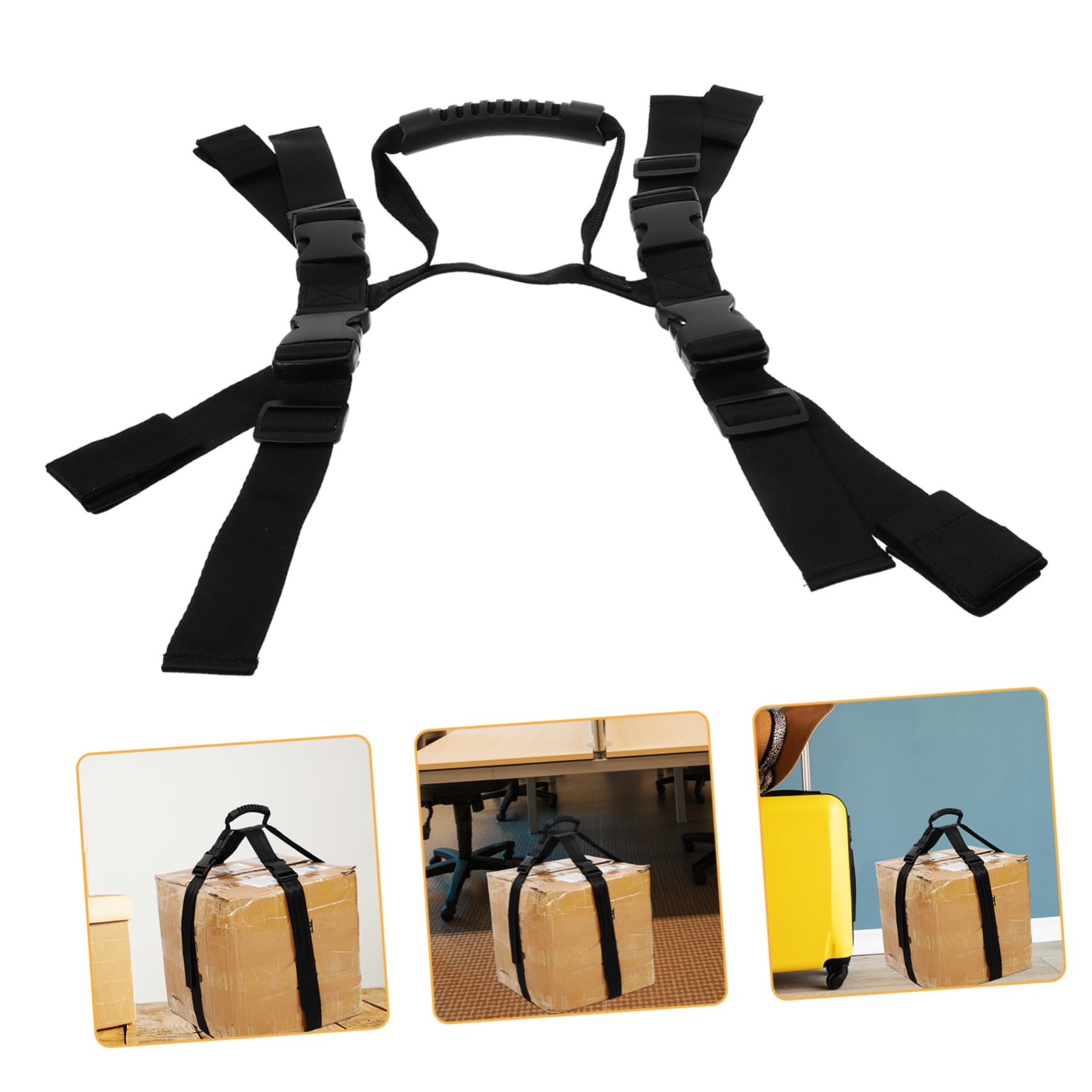 OSOLADY Gepäckband Kabelbinder Ratsche Gürtel Hängend Knöchelriemen Für Kabelmaschine Bungee Beutel Tasche Fitness-armbänder Elastisch Zurrgurt Auf Rädern Trizeps Gepäckgurte Stoff Black von OSOLADY