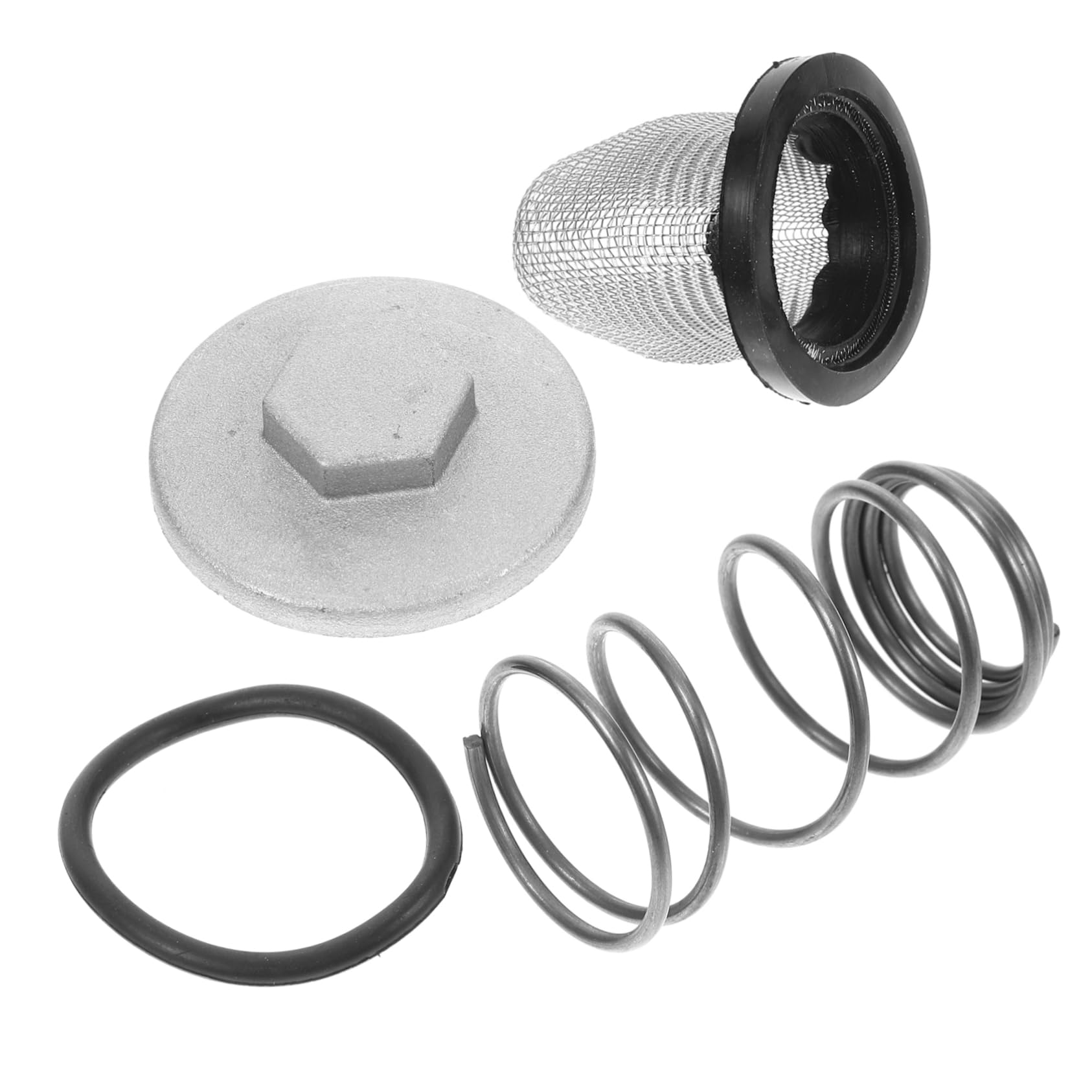 OSOLADY Ölfilter Motorradzubehör Benzinfilter Motorroller Zubehör Gaskraftstofffilter Kraftstofffilter Für -kraftstofffilter Gasfilter Motorradfilter Eisen Silver von OSOLADY