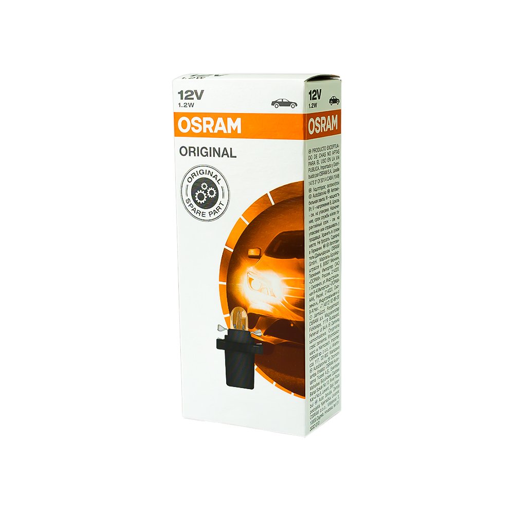 10x OSRAM GLÜHBIRNEN 12V 1,2W B8.5d INSTRUMENTENBELEUCHTUNG ANZEIGELAMPE von Osram