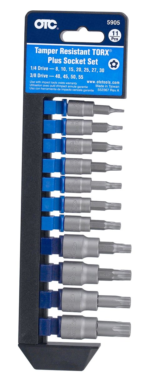 OTC Steckschlüsselsatz TORX Plus 11-teilig manipulationssicher 5905 von OTC