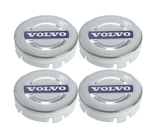 4 Stück Auto Nabendeckel für Volvo C30 2006-2010 64MM, Car Radnabenkappen Radnabenabdeckung Felgendeckel, Felgenkappen Ersetzen, für Auto Radnabendeckel von OTCPP