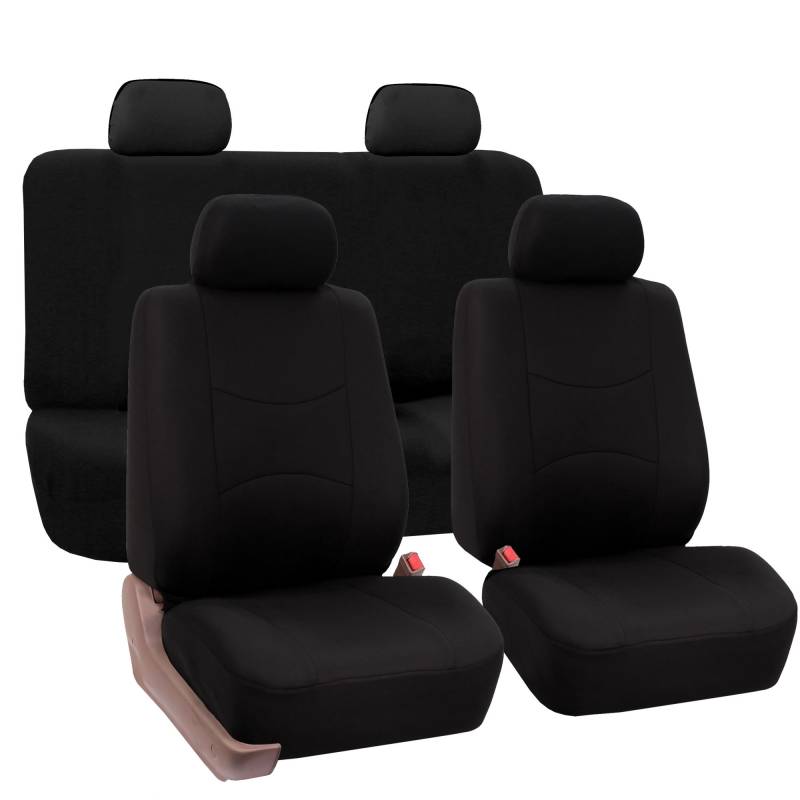 OTCPP Auto Sitzbezüge Set für Suzuki Celerio Basic/Club/Comfort 2014-2020, Autositzbezüge Set Komplettset Schonbezüge Allwetter Auto Schonbezüge Anti-Rutsch Sitzschoner Auto Sitzbezug,H Black von OTCPP