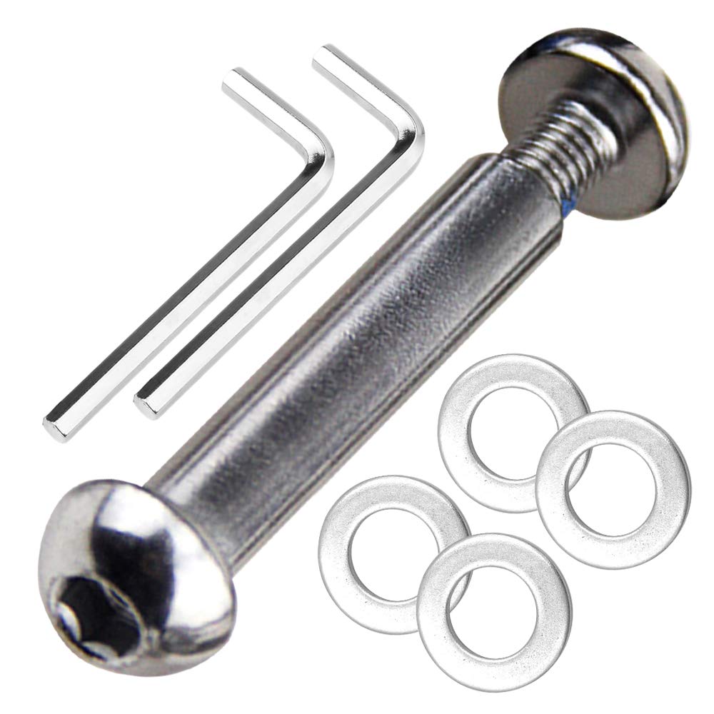 OTFAITP M8 8 mm x 28 mm-86 mm 8,8 Karbonstahl-Achsenschrauben-Set für vorne hinten 2 3 4 Räder Stunt-Scooter Dash Teen/Erwachsene Kickscooter - 800 + lb Kapazität (40 mm) von OTFAITP