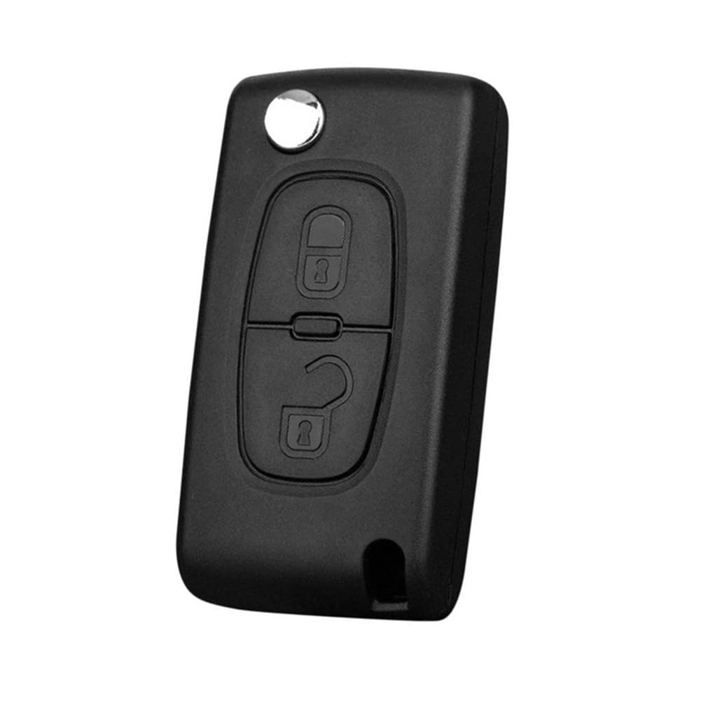 OTMIK Kunststoff Auto Fob Schlüsselgehäuse Abdeckung für Peugeot 207 407 307 308 607 CE0536 Fernbedienung Zubehör mit Klinge (2 Tasten) von OTMIK