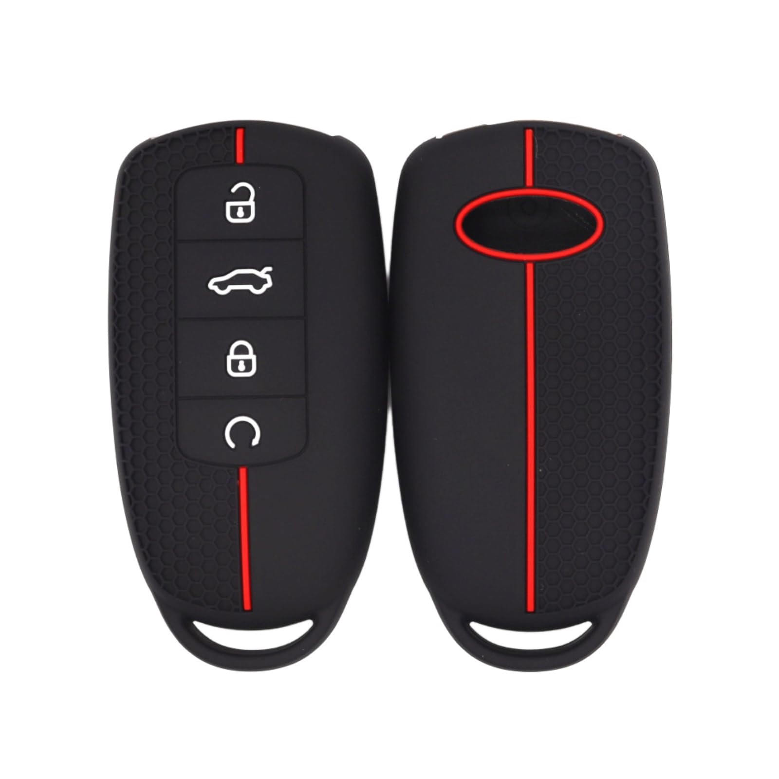 OTMIK Silikon Autoschlüssel Hülle Case passend für Chery omoda C5 Tiggo 8 Plus 7 Pro Tiggo 8 Pro Arrizo 5 Schlüsselhülle Zubehör (Rote Linie) von OTMIK