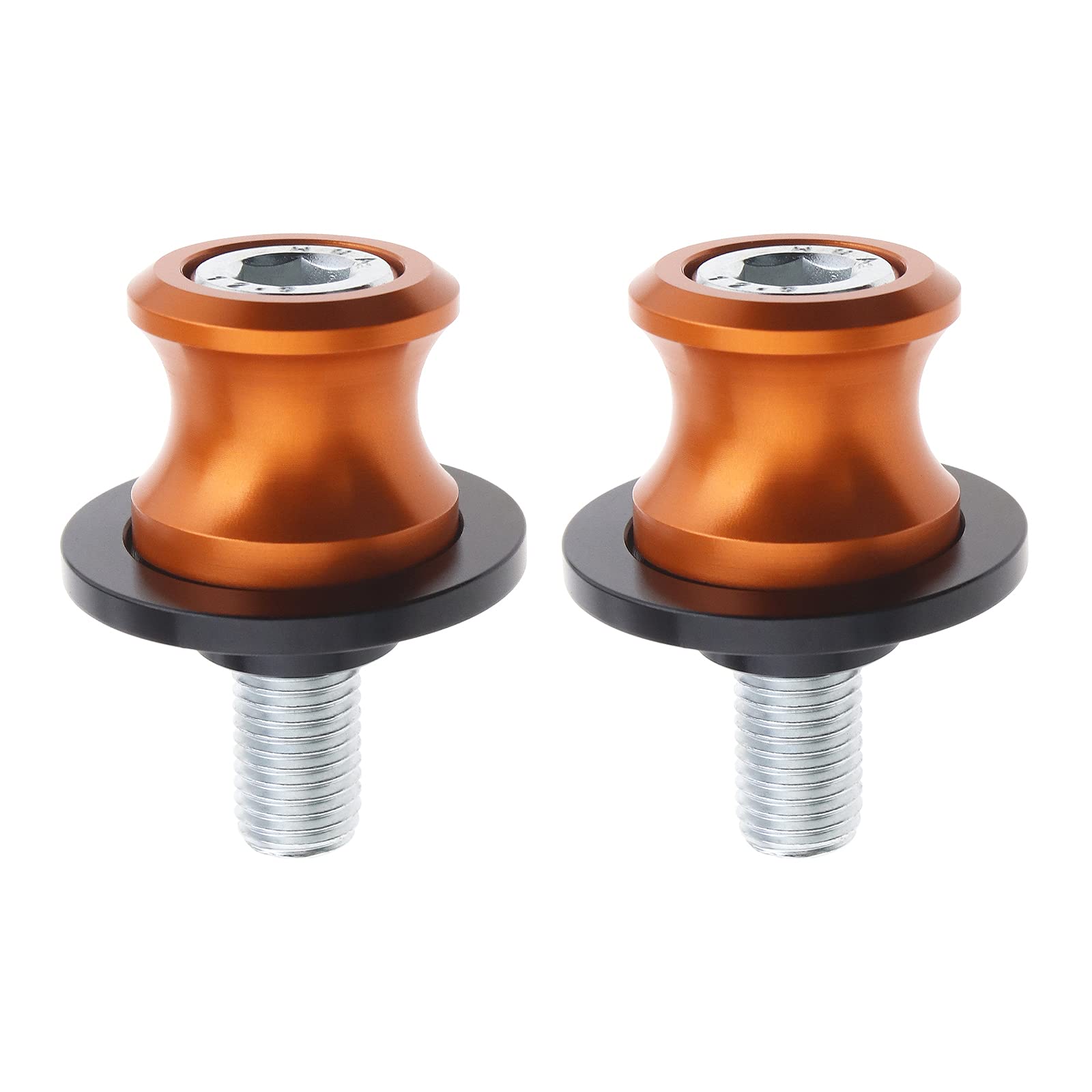 1 Paar M10 Ständeraufnahme Montageständer Schwingenadapter Orange Kompatibel mit KTM Duke 125 200 250 390 490 M10x1.25mm von OTOTEC