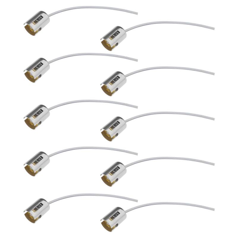 10 Stück 1156 Glühbirnenfassung, Kabelbaum, Stecker, Pigtail-Adapter für Seitenmarkierungslampe, Blinker, Nebelscheinwerfer, Rücklicht, DC 12 V, 10 cm von OTOTEC