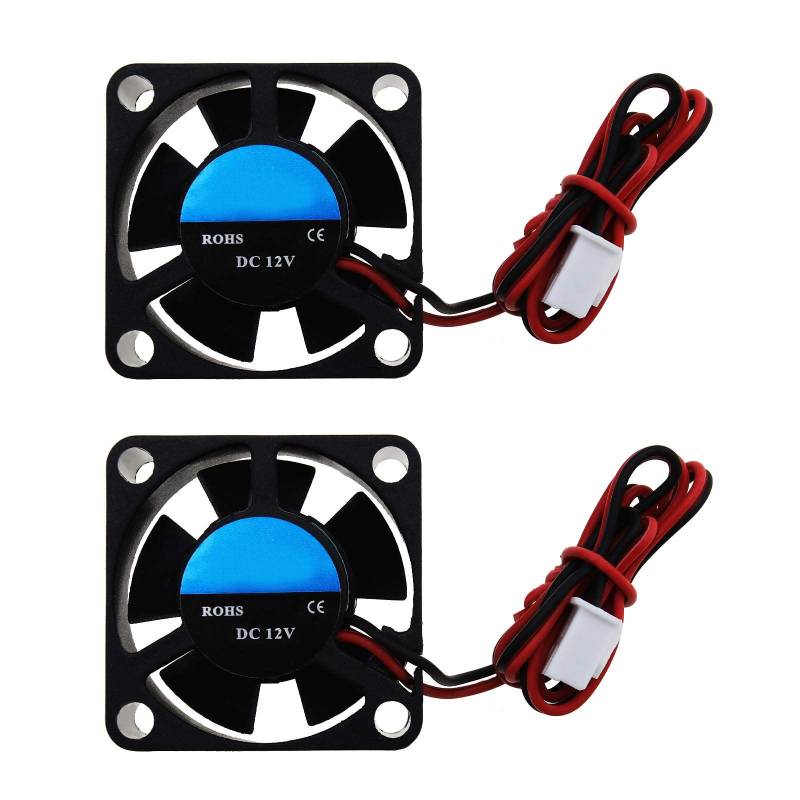 2 Stück 3010 3D-Drucker DC 12V Bürstenloser Lüfter 30x30x10mm 2-Poliger Anschlussstecker Hydrauliklager Kühlkörper von OTOTEC