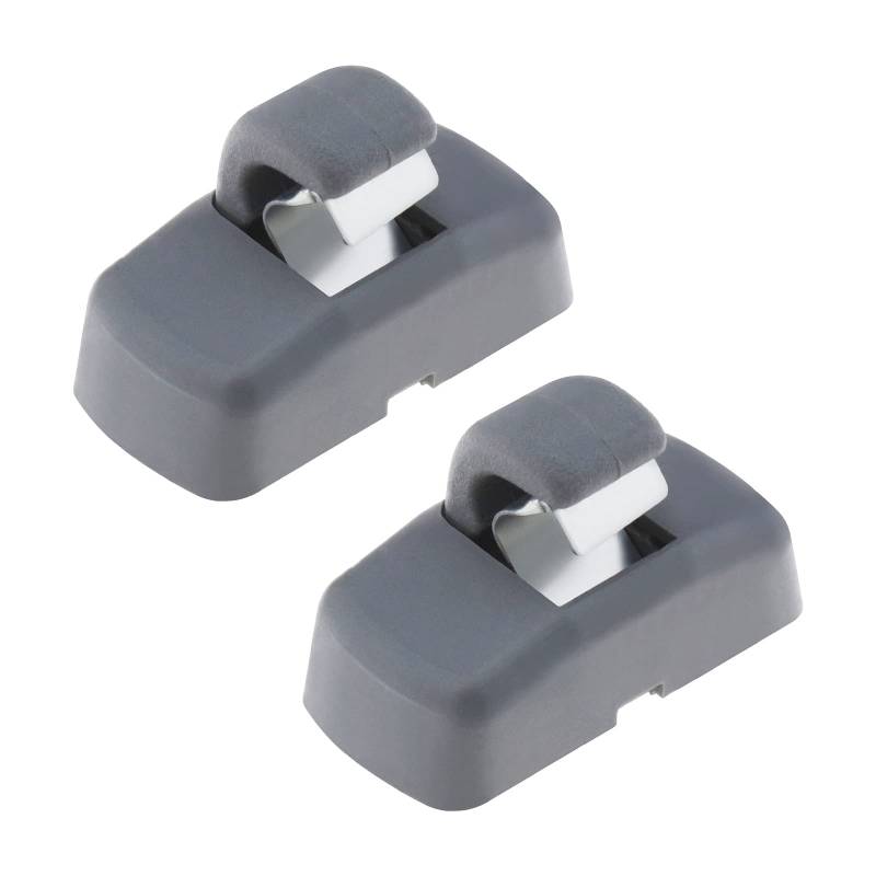 OTOTEC Auto-Sonnenblenden-Haken-Clips 3B0857561B 21312312231, kompatibel mit Transporter T4, Van, Camper, kompatibel mit Caddy Van MK3, kompatibel mit Golf MK4, Grau, 2 Stück von OTOTEC