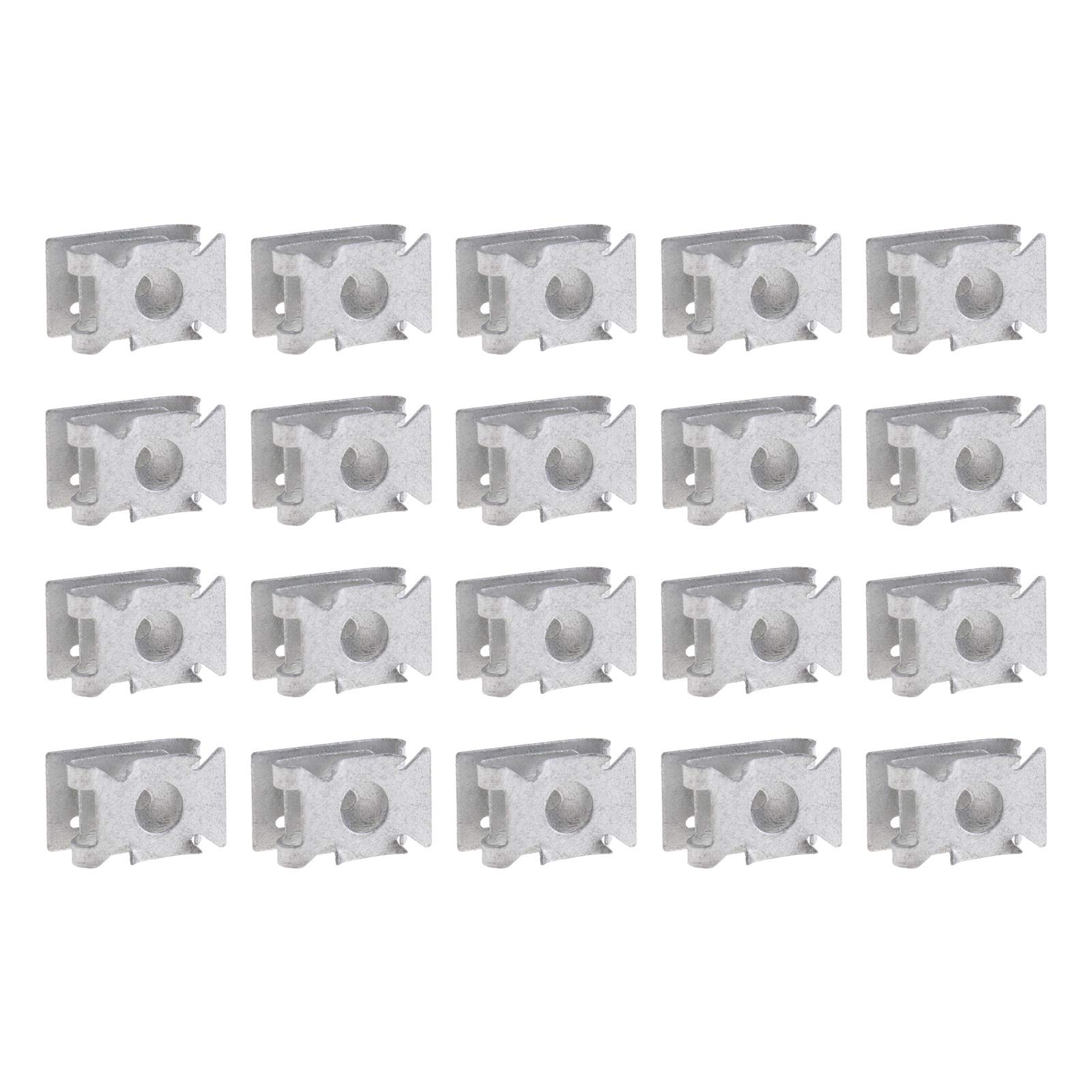 20Pcs M5 Spire Base Clips Geschwindigkeit Muttern Radkasten Unterboden innen Außenblech Schraubenhalter Befestigungselemente N90959101 Kompatibel mit A1 Seat Skoda von OTOTEC