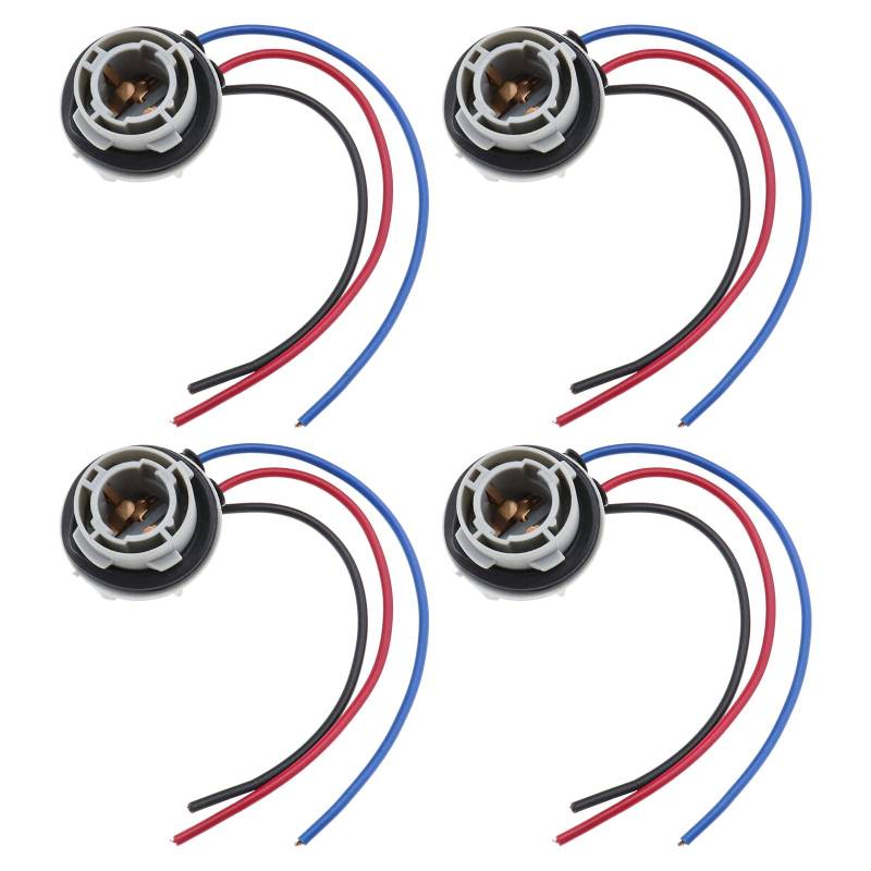 OTOTEC 4 Stück 1157 Lampenfassung BAY15D Lampenfassungsadapter Basisanschluss für Rücklicht, Bremslicht, Markierungslicht, Tagfahrlicht, Rückfahrscheinwerfer von OTOTEC