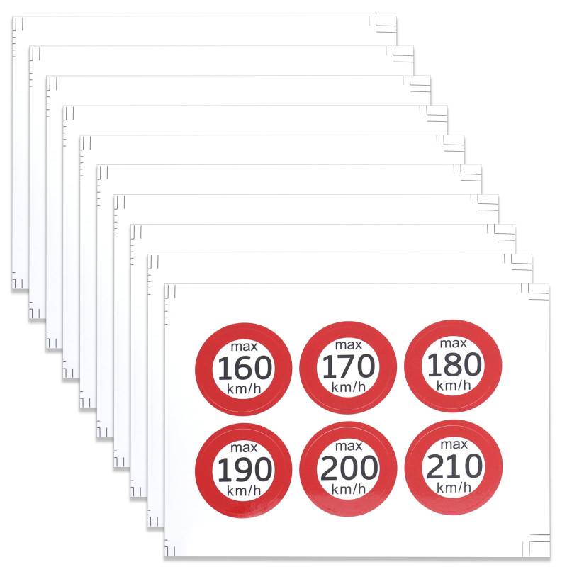 60 Stück Auto Geschwindigkeitsaufkleber 25mm Aufkleber für Winterreifen 160 Km/h 170 Km/h 180 Km/h 190 Km/h 200 Km/h 210 Km/h Höchstgeschwindigkeitsaufkleber Selbstklebender PVC-Aufkleber von OTOTEC