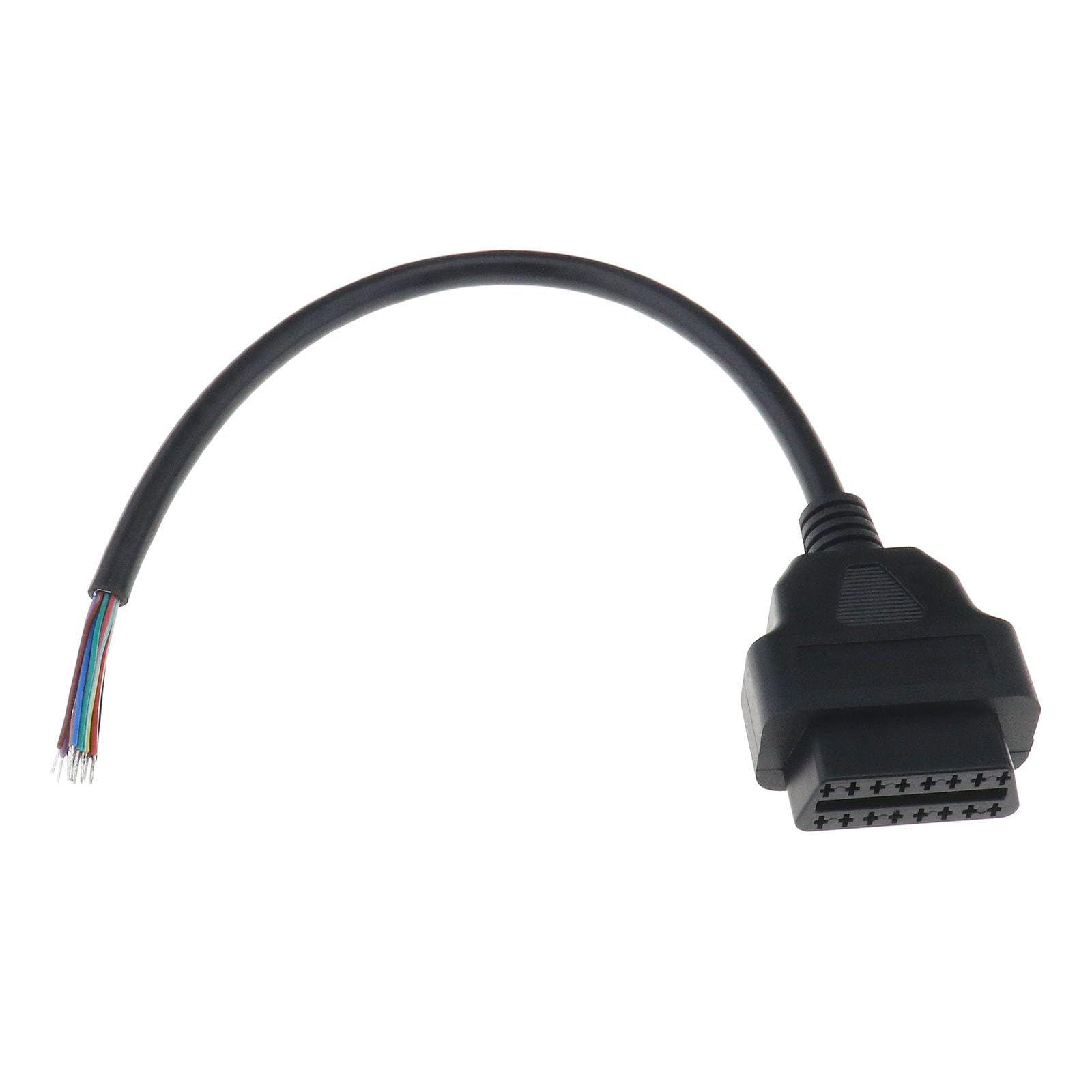 OBD2 Buchse 16 Pin zu Ende Offener Stecker Draht 16 Pin Stecker Runde Verlängerung Diagnosekabel Zubehör für Verbindung Datenübertragung 30cm von OTOTEC