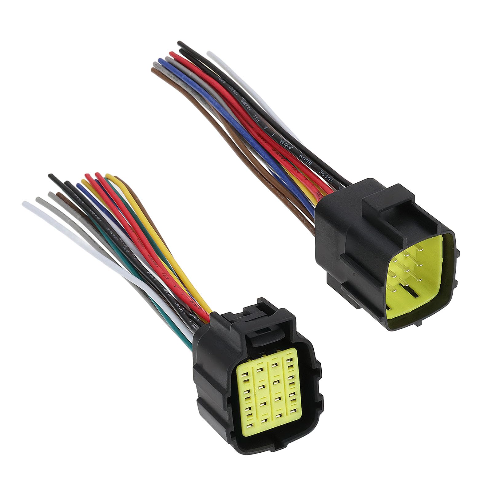 OTOTEC 1 Paar Wasserdichter 16-poliger Elektrischer Autostecker Abgedichteter Stecker Und Buchse 300 V 18 AWG für Elektronische Autoausrüstung von OTOTEC