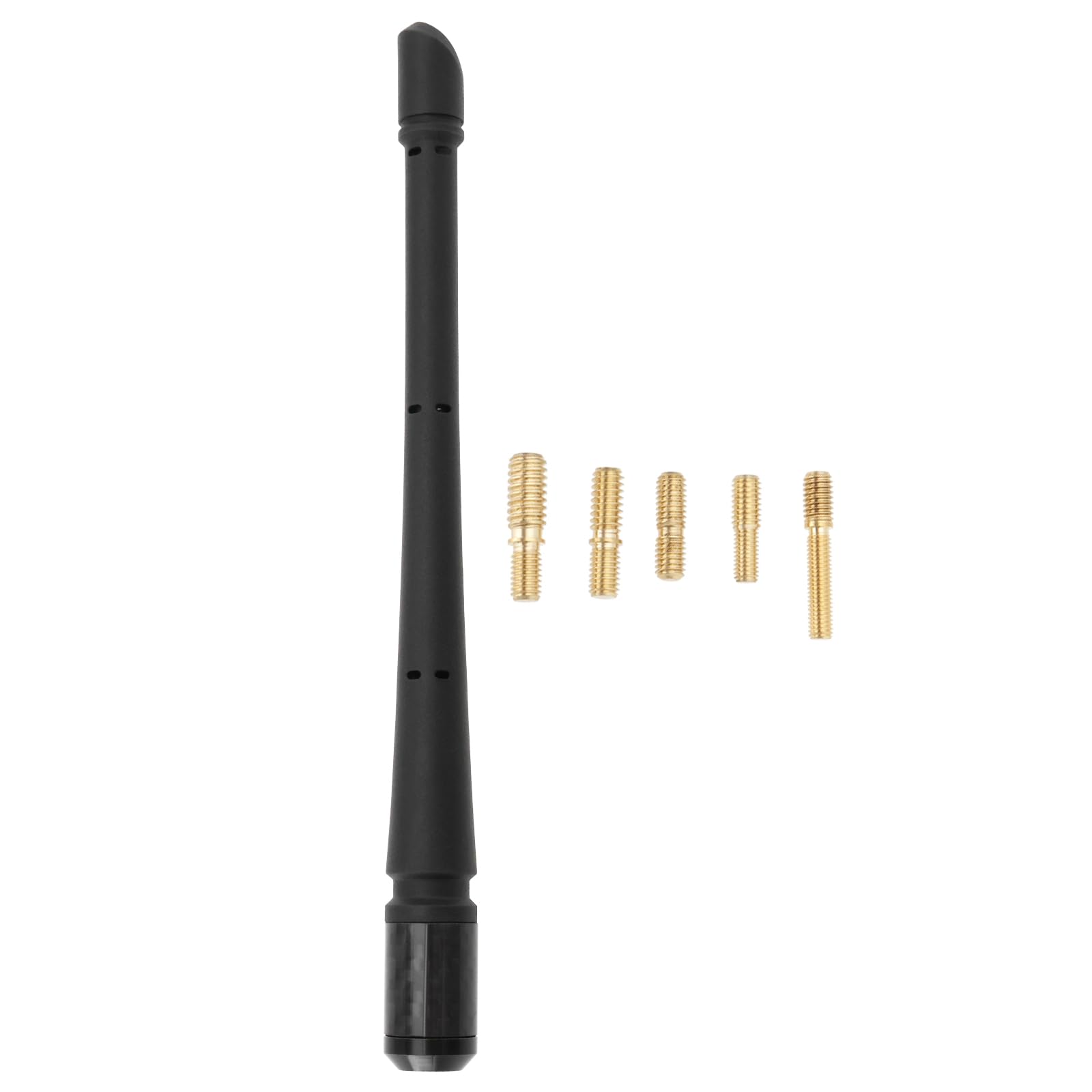 OTOTEC 1 Set 7 Zoll Automobil-Antenne aus Flexiblem Kohlenstofffasergummi mit Antennenbolzen Kompatibel mit Ford F150 2009-2024 Zur Optimierung des FM/AM-Empfangs Schwarz von OTOTEC