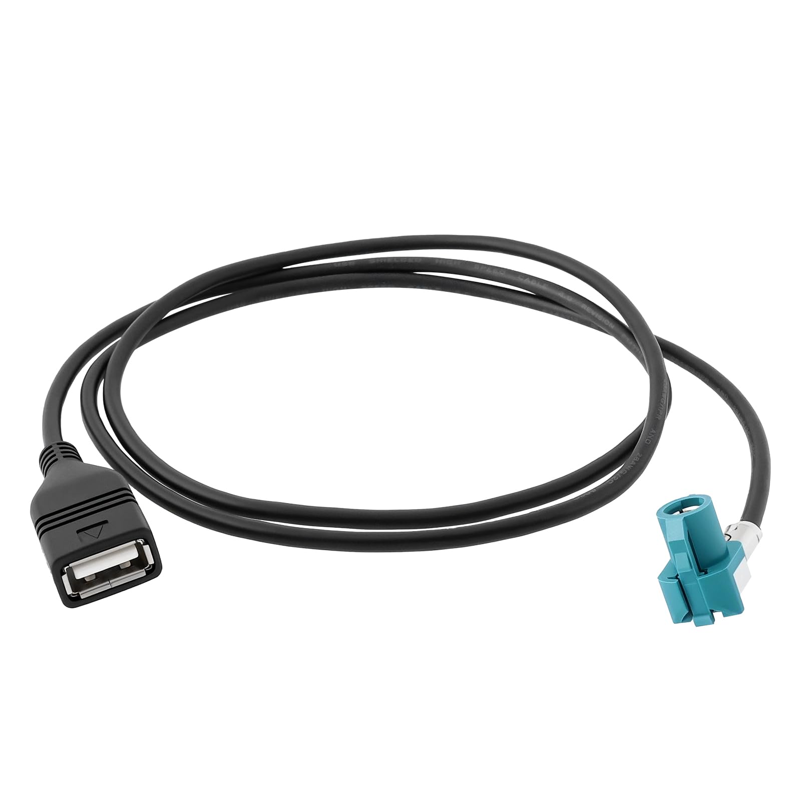 OTOTEC 1 Stück Auto-USB-Kabel 4-polig Video-Nachrüstkabel Host-USB-Kabel Kompatibel mit BMW F-Serie 1 2 3 5 6 7 Z3 Z4 X3 X4 X5 CIC 90 cm Schwarz von OTOTEC