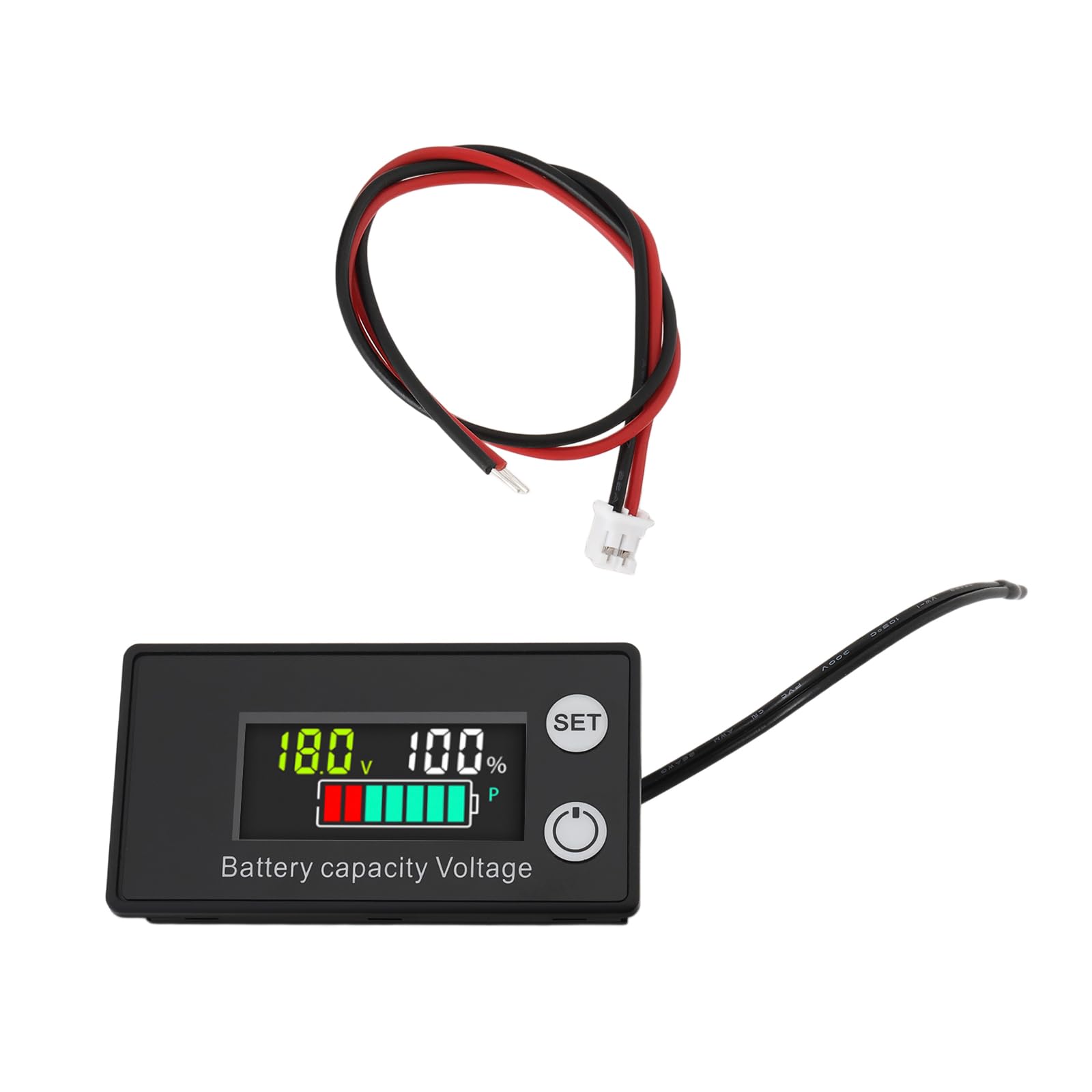 OTOTEC 1-teiliger Batteriemonitor Batterie-Auto-Stromerkennung Elektrofahrzeug-Instrumentenmonitor mit Leitung für Elektromotorräder Golfwagen Autos Personenkraftwagen Schiffe 61,3 X 33,3 X 13,5 Mm von OTOTEC