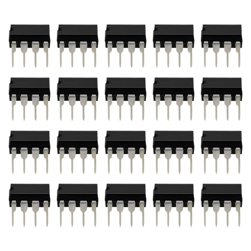 OTOTEC 20 Stück TL071CP Operationsverstärker Ersatz TL071 Operationsverstärker IC-Chip DIP-8 Rauscharmer JFET Eingangschip für die Audiosignalverarbeitung von OTOTEC