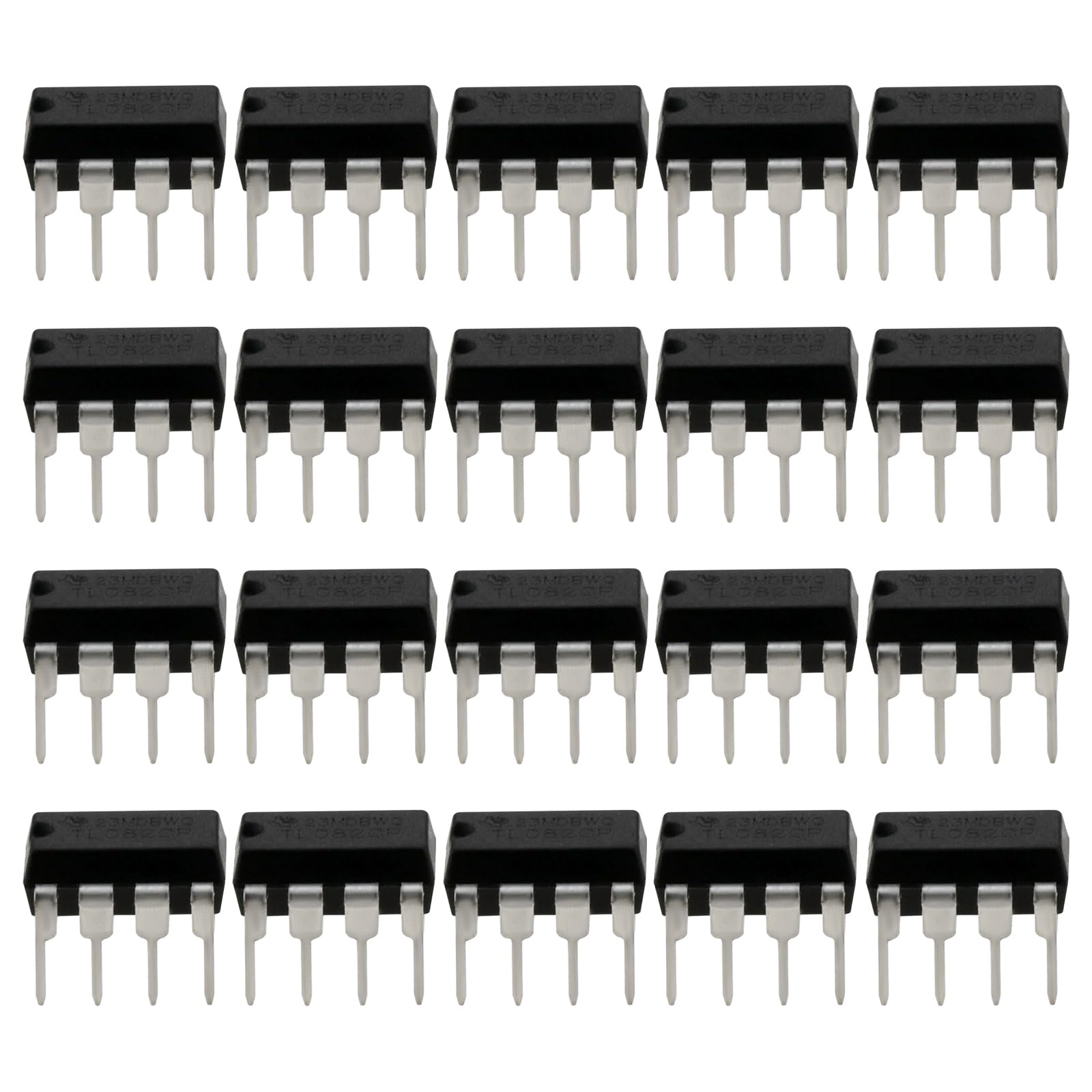 OTOTEC 20 Stück TL082CP Operationsverstärker Ersatz TL082 Operationsverstärker IC-Chip DIP-8 Rauscharmer JFET Eingangschip für die Audiosignalverarbeitung von OTOTEC