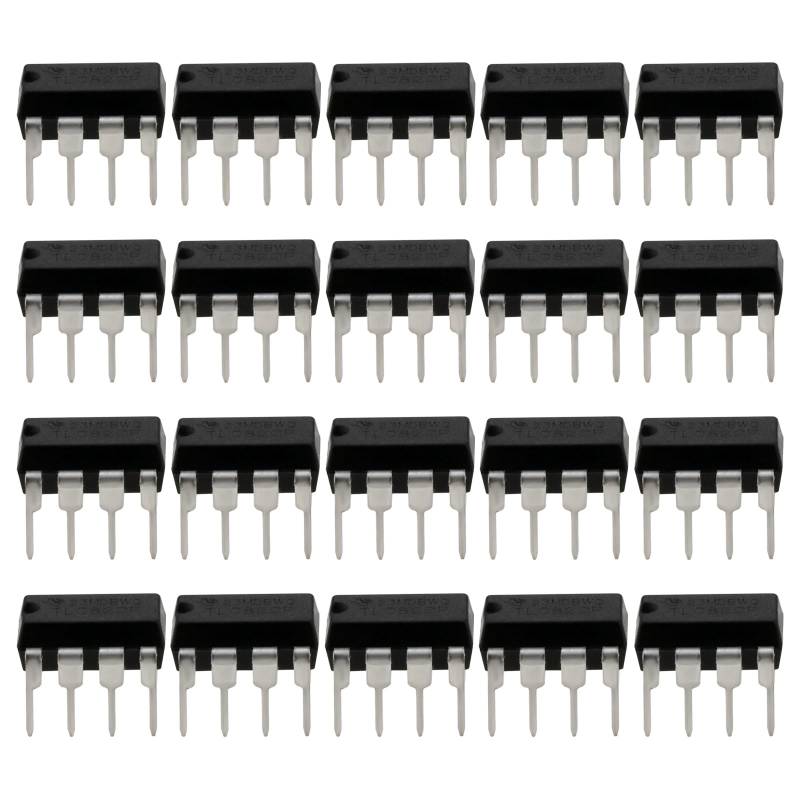 OTOTEC 20 Stück TL082CP Operationsverstärker Ersatz TL082 Operationsverstärker IC-Chip DIP-8 Rauscharmer JFET Eingangschip für die Audiosignalverarbeitung von OTOTEC