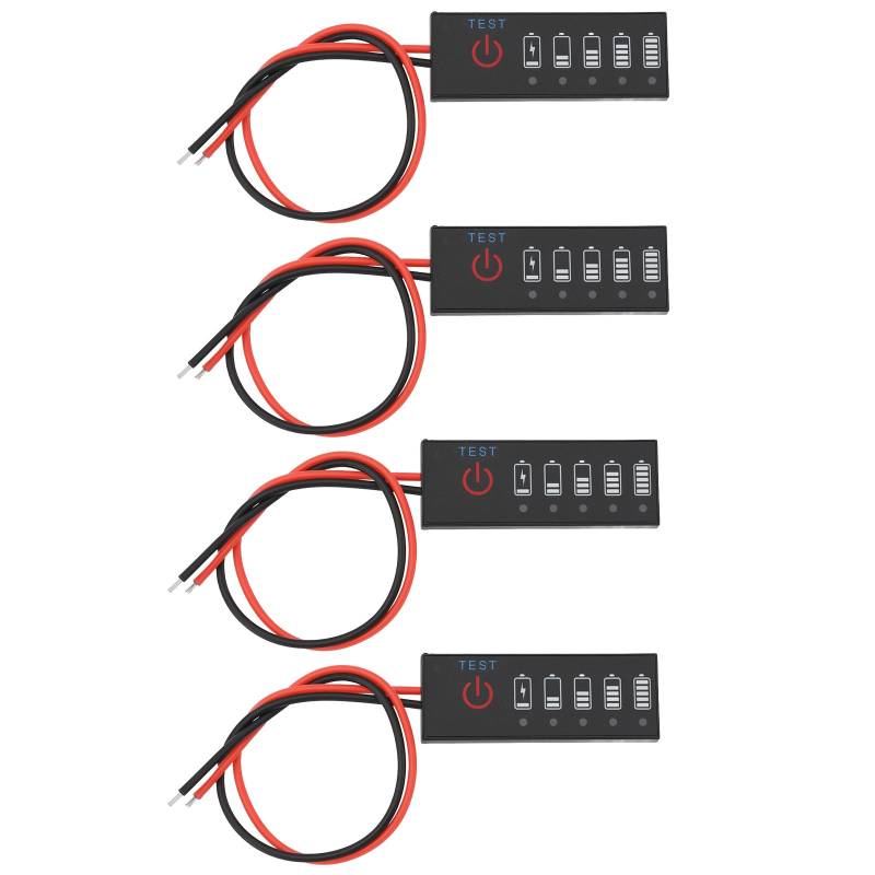 OTOTEC 4 STÜCKE Li-Ionen-Akku-Kapazitätsspannungsmesser-Tester 1S 3,7 V 15 MA Leitungslänge 14,5 Cm 40 X 15 X 2,7 Mm Lithium-Batterie-Kapazitätsanzeigemodul von OTOTEC