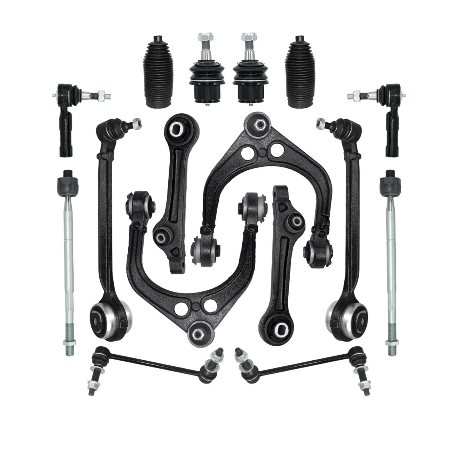 Lenker Radaufhängung Kompatibel Mit Chrysler Für 300 RWD 2015 2016 2017 2018. 16-teiliger Vorderer Oberer Unterer Querlenker-Stabilisator-Stabilisator-Verbindungssatz K620177 K620178 von OTOZUM