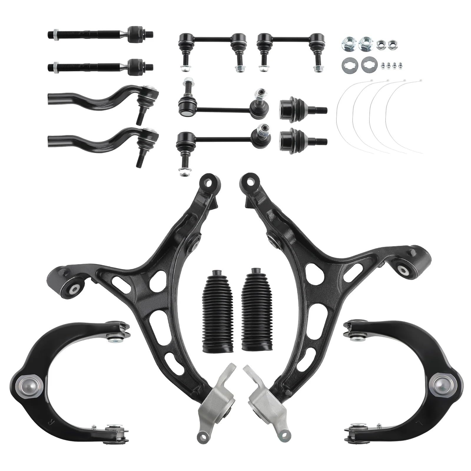 Lenker Radaufhängung Kompatibel Mit Dodge Für Durango 2011 2012 2013 2014 2015. Auto Vorne Oben Und Unten Querlenker, Stabilisator-Endverbindung, Spurstangenköpfe 5181833AA 68046195AD von OTOZUM