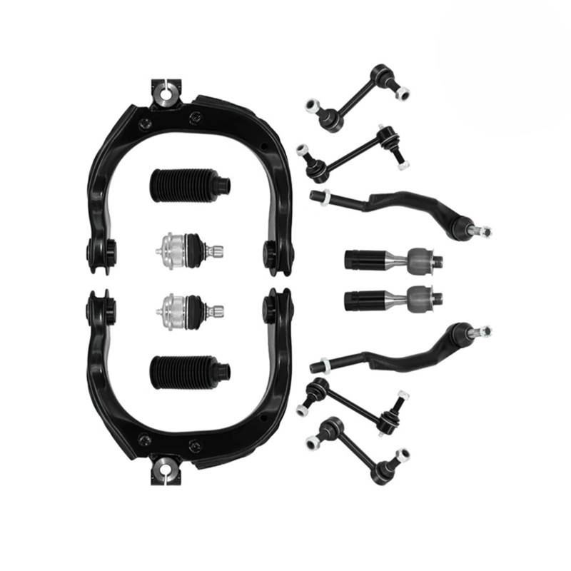 Lenker Radaufhängung Kompatibel Mit GMC Für Envoy 2004 2005 2006 2007 K640294 K640293 14-teiliger Vorderer Oberer Querlenker-Kugelgelenk-Stabilisator-Endverbindungssatz von OTOZUM