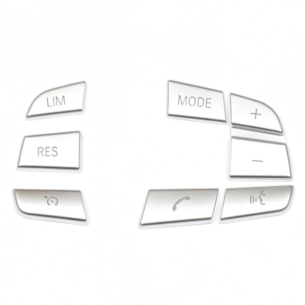 OTOZUM Auto Zubehör Kompatibel Mit X1 X3 X5 F10 F20 F30 F34 F25 E70 Multifunktionslenkrad Audio-Lautstärkeregler Schalter Knopfverkleidung Aufkleber von OTOZUM