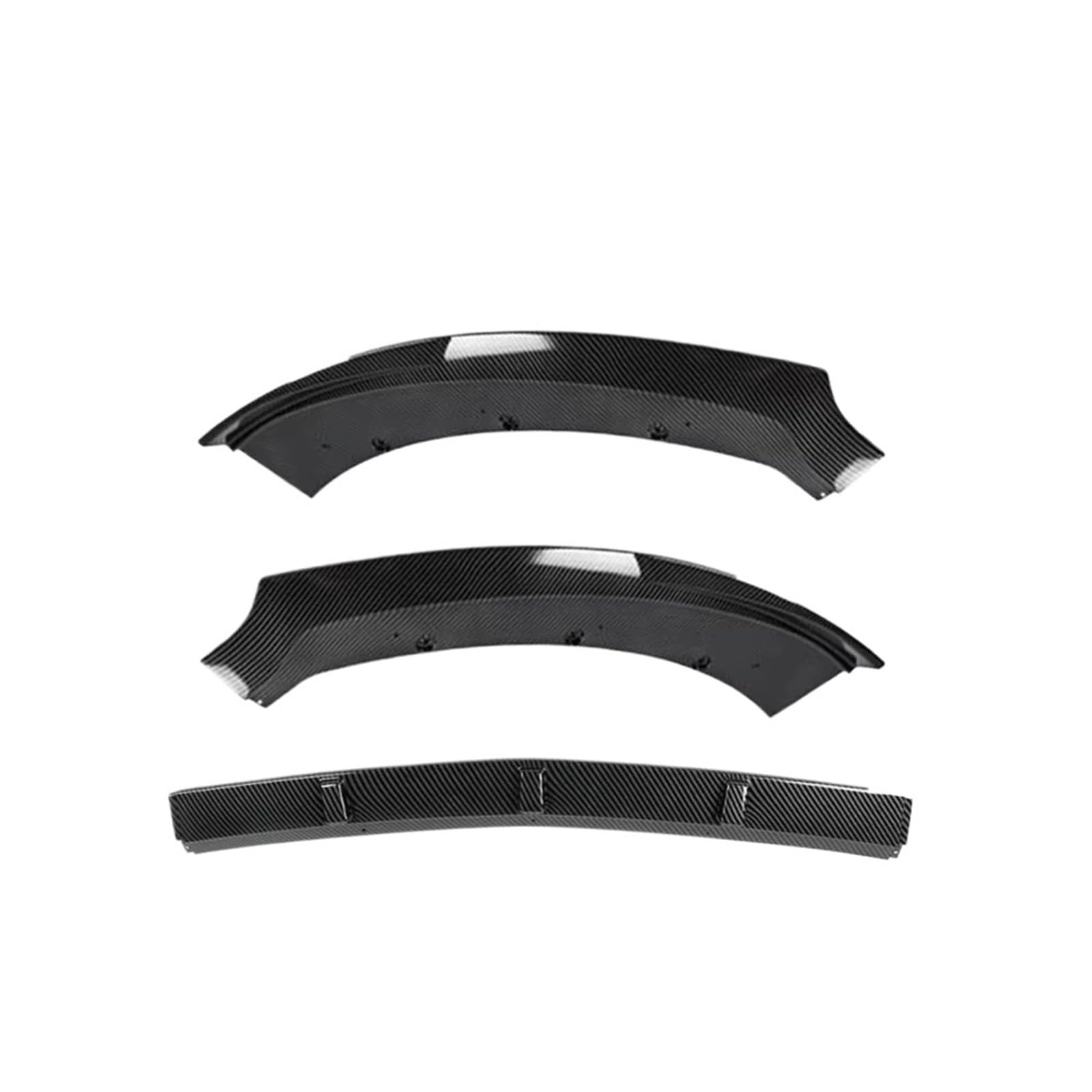 OTOZUM Kofferraumspoiler Kompatibel Mit Ford Für Mustang 2015 2016 2017 3-teilig Karbonfaser-Look/Schwarz Auto-Frontstoßstangen-Splitter Lippen-Körper-Set Spoiler-Diffusor-Schutz(Carbon Fiber Look) von OTOZUM