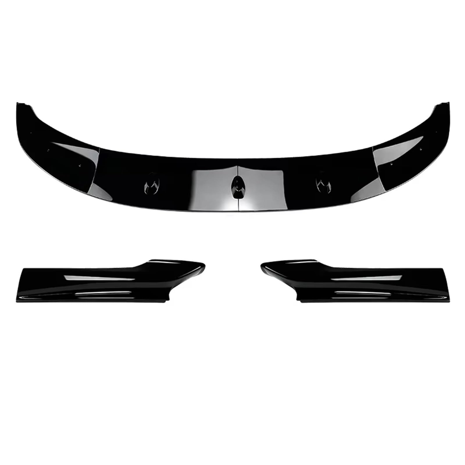 OTOZUM Kofferraumspoiler Kompatibel Mit Für F10 F11 2011 2012 2013 2014 2015 2016 2017 Auto-Frontstoßstangen-Lippenkörper-Kit Spoiler-Splitter Stoßstangen-Lippensplitter-Zubehör(Gloss Black) von OTOZUM