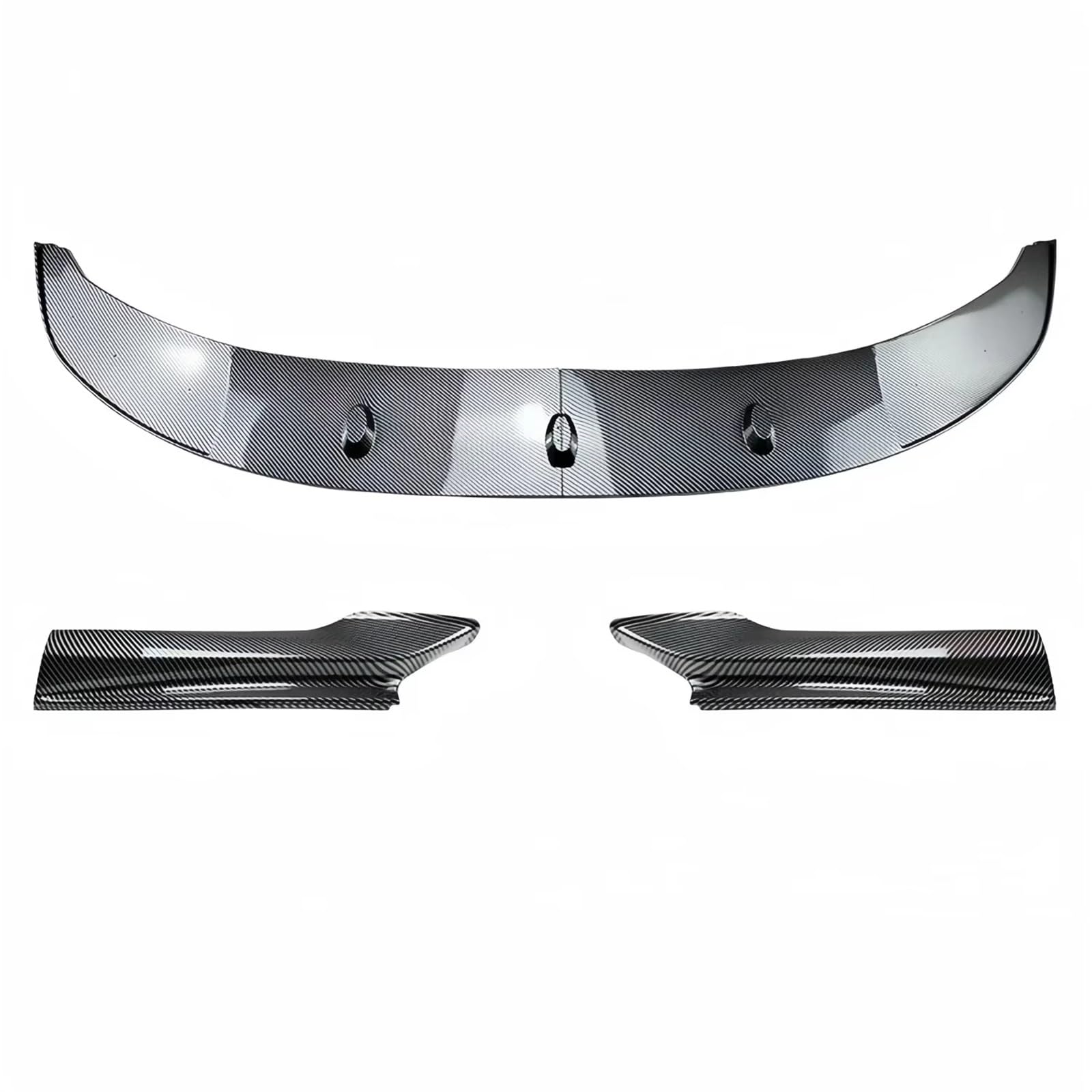 OTOZUM Kofferraumspoiler Kompatibel Mit Für F10 F11 520i 530i 2010 2011 2012 2013 2014 2015 2016 Glänzendes Schwarzes Auto-Frontstoßstangen-Splitter-Lippen-Seitenspoiler-Body-Kit(Carbon Look) von OTOZUM